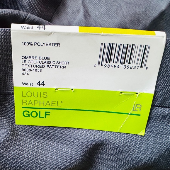 Men’s Size 44 NWT SHORTS Louis Raphael Golf Shorts Ombré Blue (looks gray to me) - Picture 3 of 7